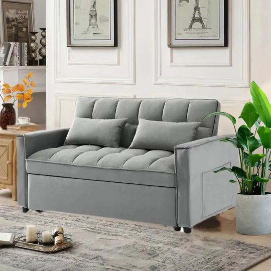 55" Width Convertible Loveseat, Sleeper Sofa, Sofa bed