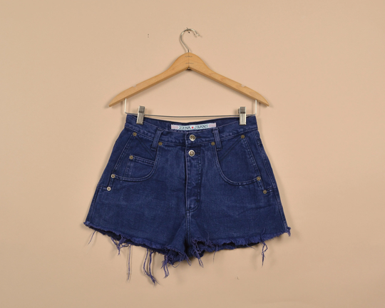 Zena Size 26 Purple Vintage Cutoff Denim Shorts