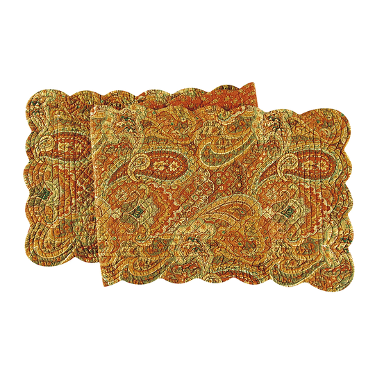 14" x 51" Tangiers Quilted Table Runner - Orange
