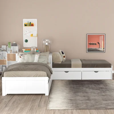 Franjo Twin Platform Bed with Trundle by Viv + Rae
