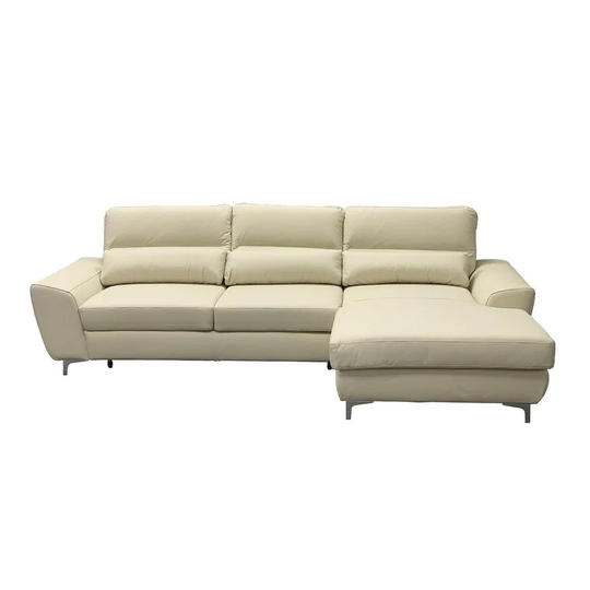 LIVOTI Leather Sectional Sleeper Sofa