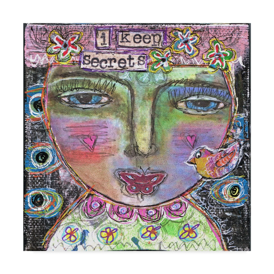 Funked Up Art 'I Keep Secrets' Canvas Art - Multi-color