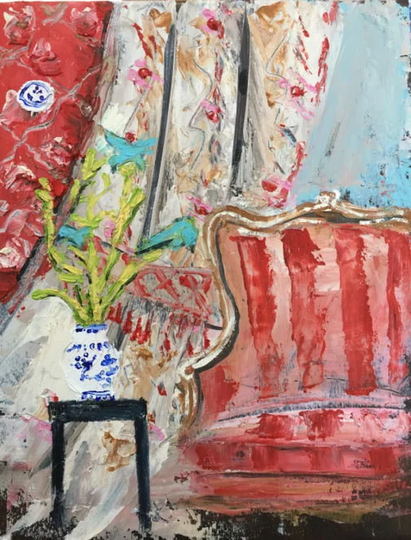 Wall Art Giclee Prints French Chair Red Interior Design
