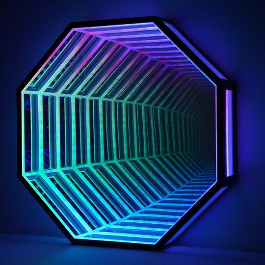 28" Octagon Infinity Mirror Light Bathroom Room Light - 28 inch