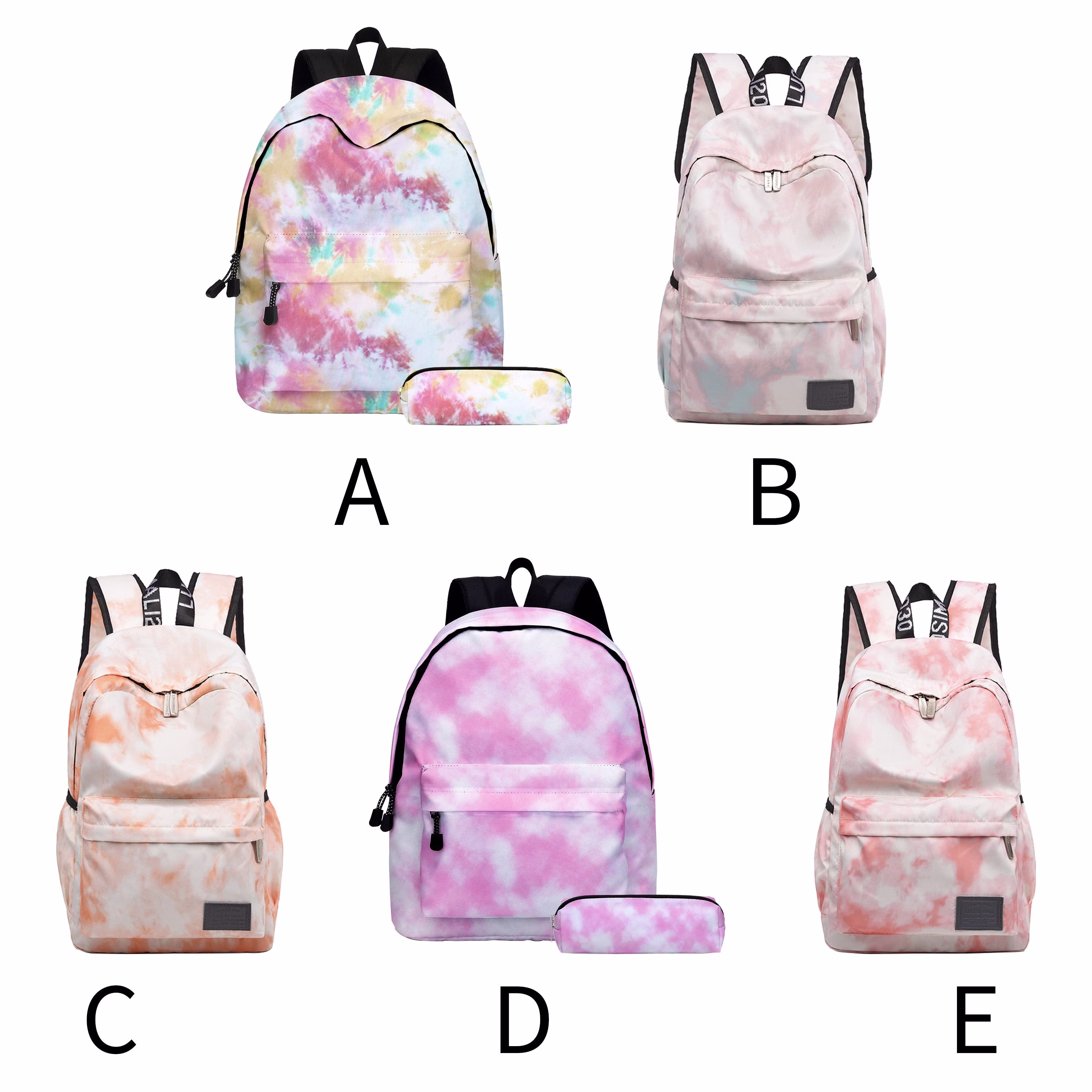 Tie Dye Backpack Set, & Pencil Case