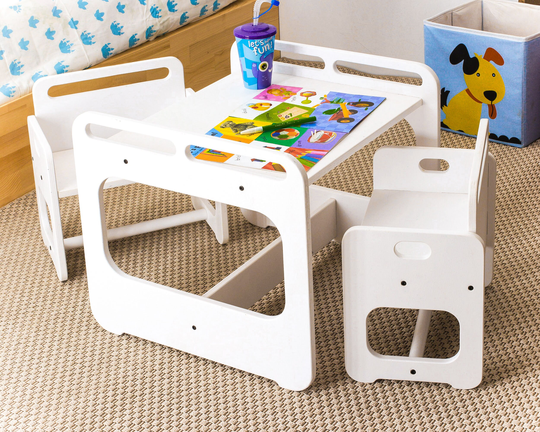 Montessori Table & Chair Set For Kids, Christmas Gift Kids Nursery, Toddler Furniture, Child Weaning Table, Wooden