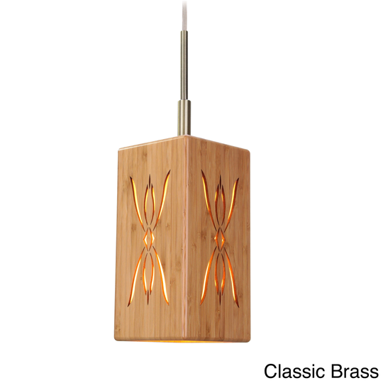 Light House 1-Light Symmetry Bamboo Mini Pendant