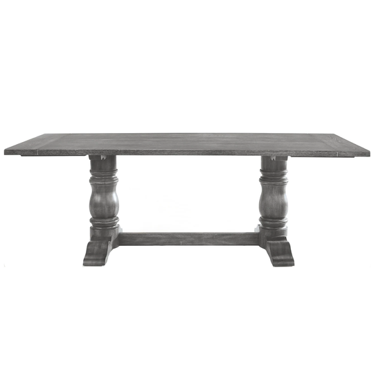 Rectangular Wood Dining Table in Weathered Gray Finish