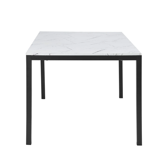 Dining Table with Marble Table Top and Black legs