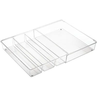 Adjustable, Expandable 4 Compartment Kitchen Cabinet Drawer Organizer - Divided Sections For Cutlery, Serving Spoons, Cooking Utensils, Gadgets - BPA