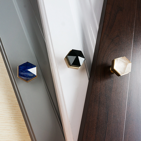 Drawer Knobs - Natural Crystal Cabinet Kitchen Dresser Sideboard 7 Styles Available Er074N