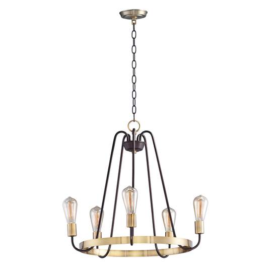 Haven 5-light 23.75" Wide Steel Chandelier