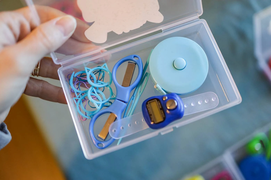 Crochet Notions Kit, Travel Box Of & Tools, Gift For Crocheter, Stocking Stuffer