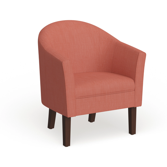 Porch & Den Kingswell Textured Orange Barrel Accent Chair