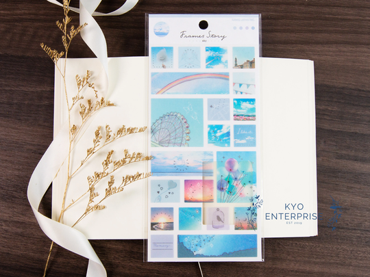 Kamio Japan- Frames Story Silver Foil Sticker Series - Sky