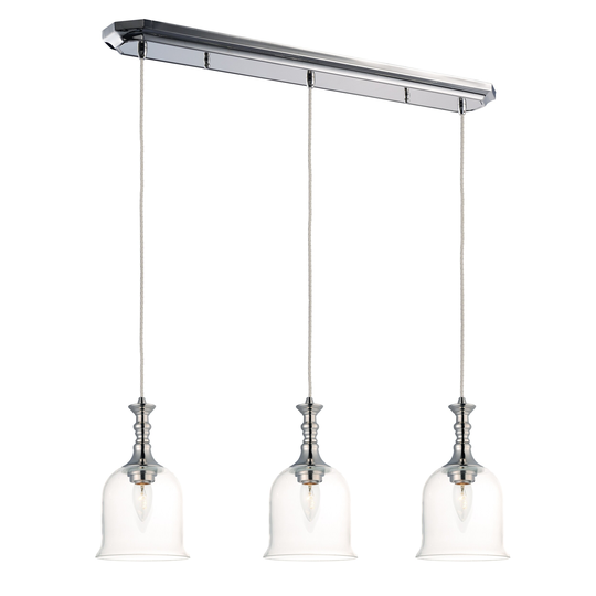 Centennial 3-light 6.25" Wide Steel Pendant - Polished Nickel