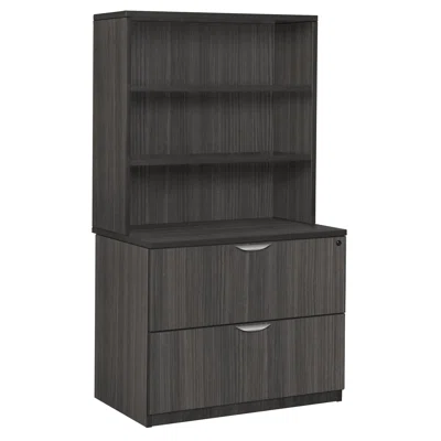 2-Drawer 2-Shelves Credenza/Storage Cabinet
