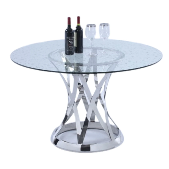 Somette Janet Table with Glass Top