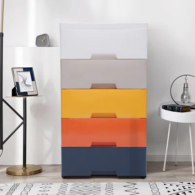 5-Drawer Plastic Storage Cabinet, 17.72" X 11.81" X 33.07"