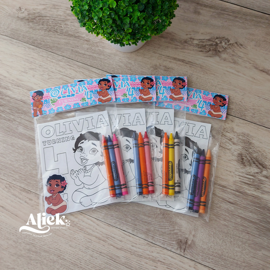 Moana Coloring Books, Pages, Activities Baby Party, Party Decorations, Favor