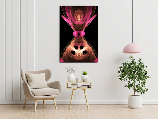 Fractal Colored Abstract Wall Art, Watercolor Art Prints, Living Room Decor, Original Colorful Canvas