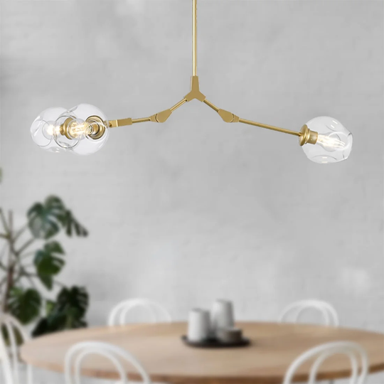 5-Light Gold Adjustable Molecules Chandelier Light