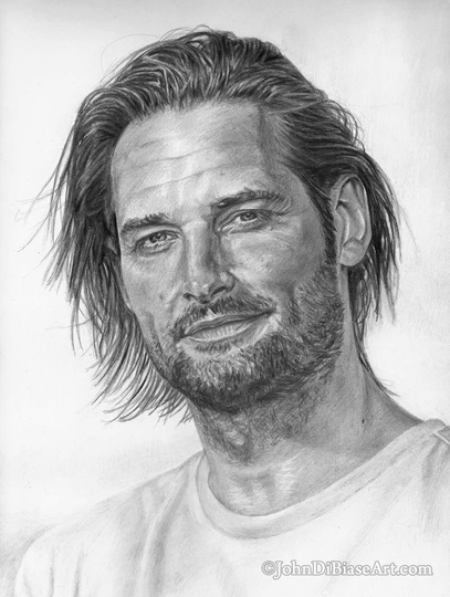 Sawyer | Josh Holloway From Lost Drawing Print