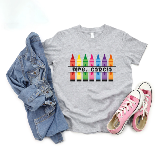 Mr. Garcia Mrs.smith Cute Pencil Shirt, Custom Name Unisex Size, Gift Idea For Graduate Person, School Graduation Tee