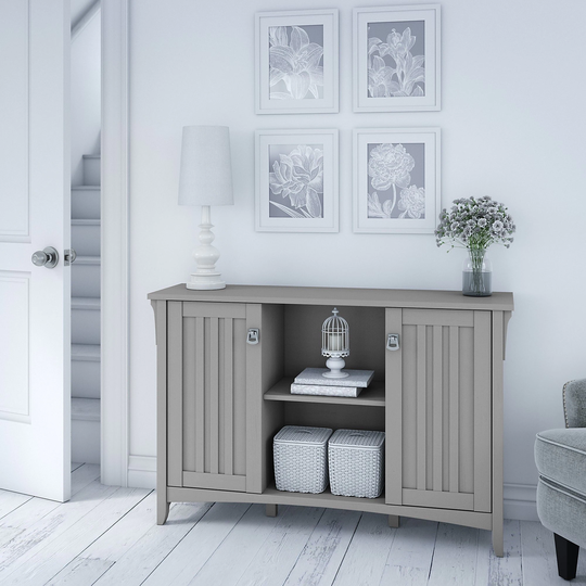 Bush Salinas Accent Storage Cabinet with Doors in Cape Cod Gray