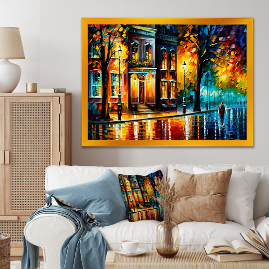 Designart 'Colorful Montreal City III' Cityscapes Framed Art Print