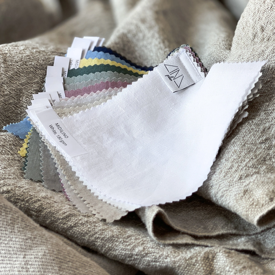 Color Samples Of Linen Fabrics, Medium Weight 180-205 Gsm, Swatch 5x5 Inch/13x13 cm, Italian Stonewashed