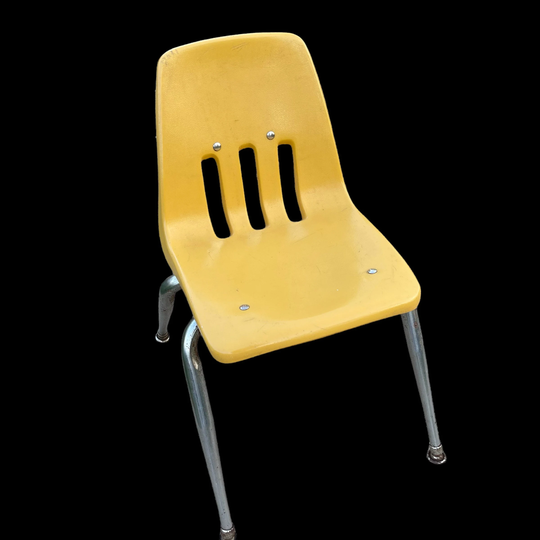 Vintage Mcm Child's Preschool Virco Chair Gold Yellow