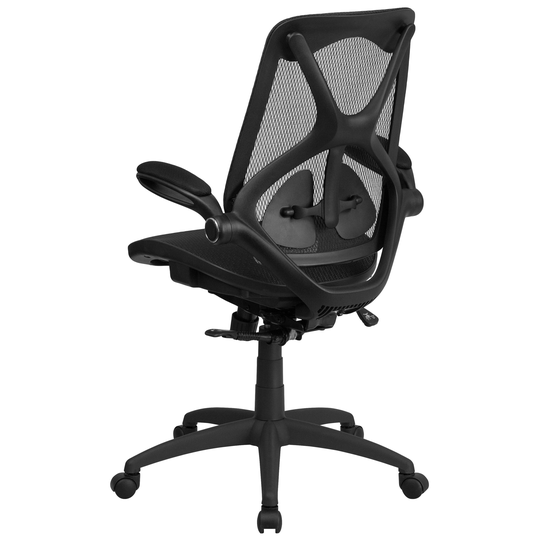 High Back Mesh Ergonomic Office Chair-Adjustable Lumbar, 2-Paddle Control