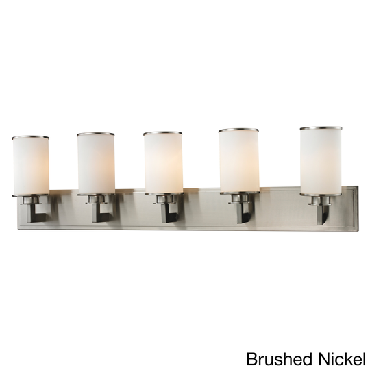 Avery Home Lighting Savannah 5-light Matte Opal Glass Vanity