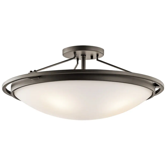 Kichler Lighting Transitional 4-light Olde Bronze Semi Flush Mount