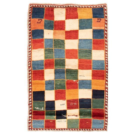ECARPETGALLERY Hand-knotted Kashkuli Gabbeh Multi Color Wool Rug - 4'9 x 7'9