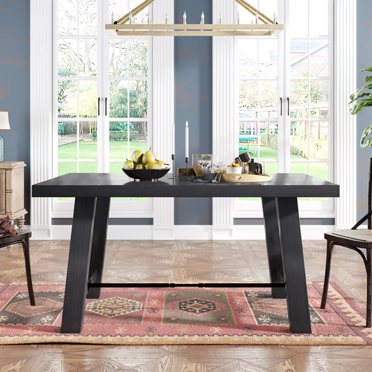 Wood Dining Table, Kitchen Furniture Rectangular Table