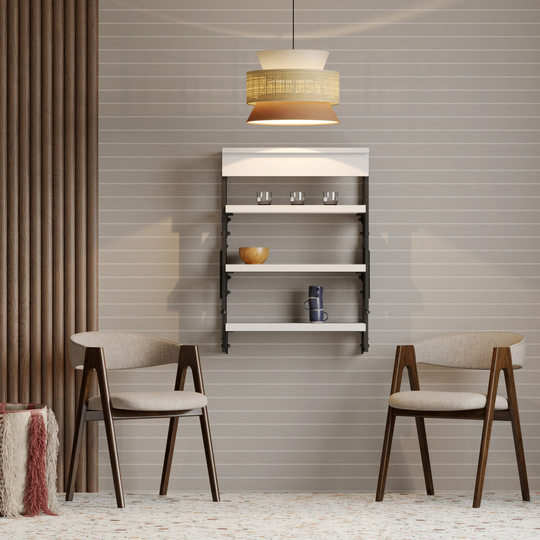 Convertible Bookshelf To Dinning Table With Hydraulic System For Easy Use | 4 Tier