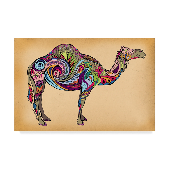 Green Girl Canvas 'Camel' Canvas Art - Multi-color