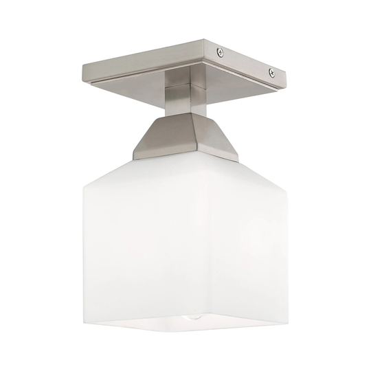 Livex Lighting Aragon 1-Light Ceiling Mount - 4.75"Sq. x 8.25"H - 4.75"Sq. x 8.25"H