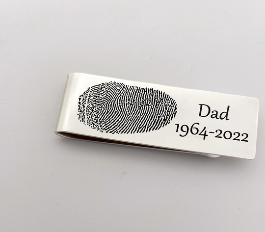 Christmas Gift/Custom Money Clip/Personalized Fingerprint Clip/Handwriting Clip/Business Clip