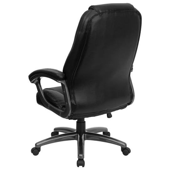 High Back LeatherSoft Swivel Ergonomic Office Chair w/Deep Curved Lumbar