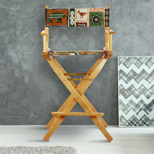 30" Director's Chair Natural Frame-Congo BongoNatural - 23"W x 19"D x 45.5"H