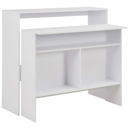 Bar Table with 2 Table Tops White 51.18"x15.75"x47.24"