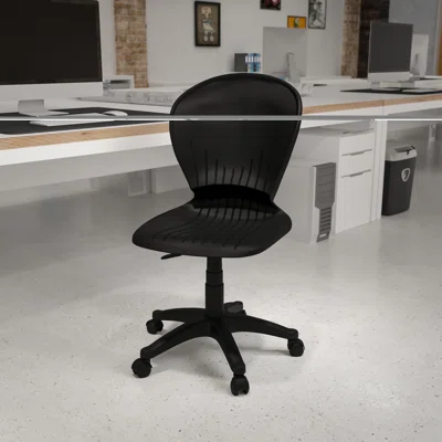 Woolley Contemporary Mid-Back Plastic Adjustable Height Swivel Task Office Chair
