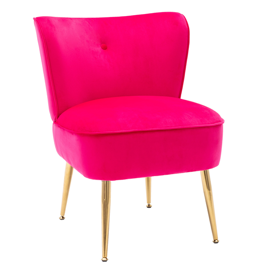 Accent Living Room Side Wingback Chair Velvet Fabric Upholstered Seat Chairs Leisure Chairs
