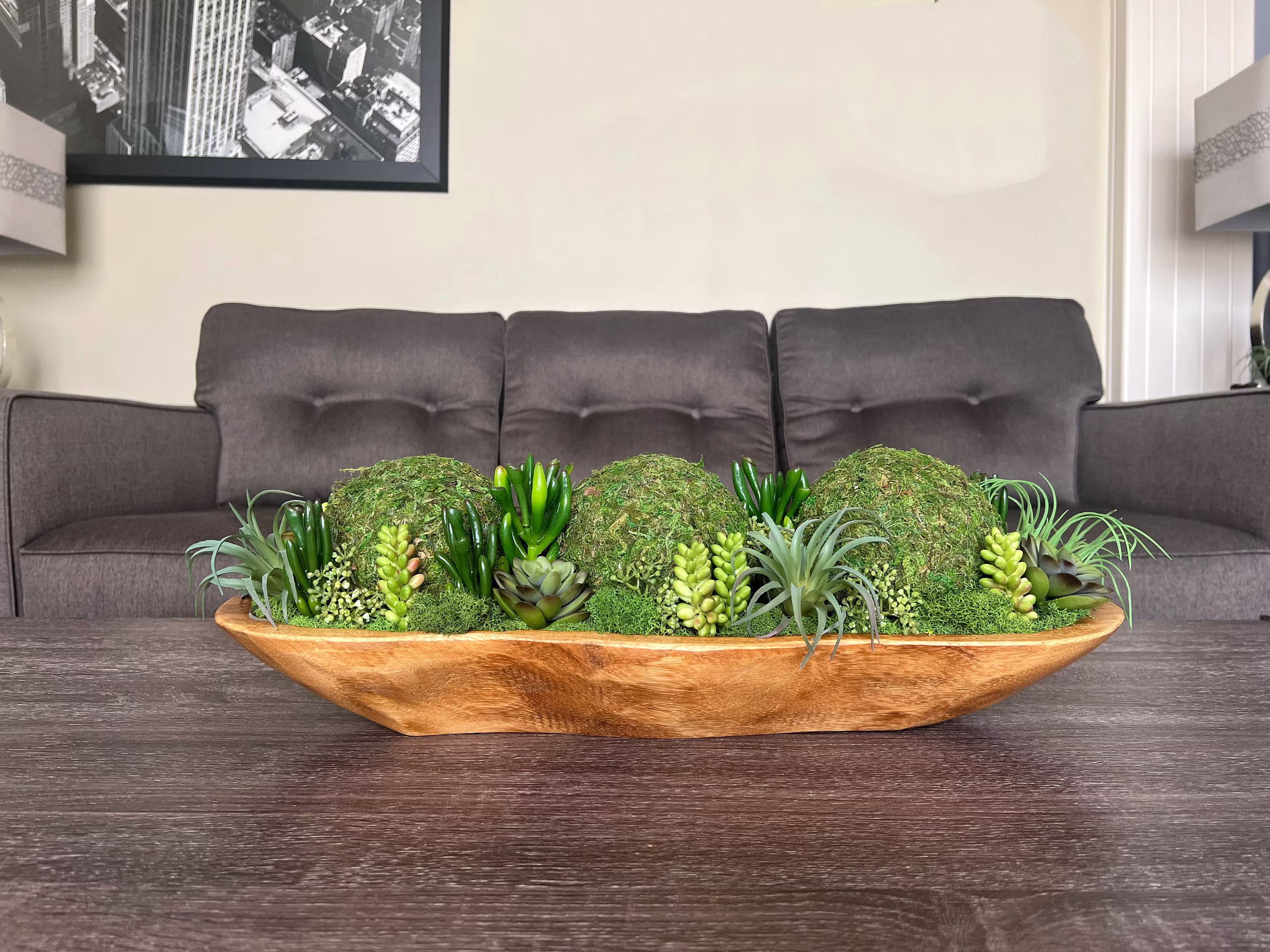 Rustic Centerpieces For Tables, Farmhouse Succulents Centerpiece, Long Decor On Table