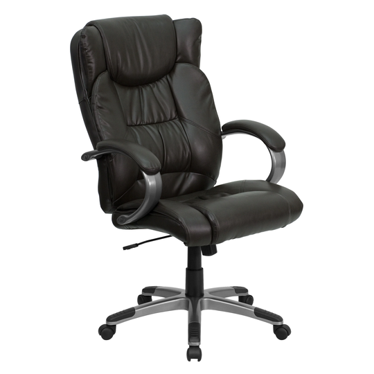 High Back Leather Soft Ripple Upholstered Executive Swivel Office Chair