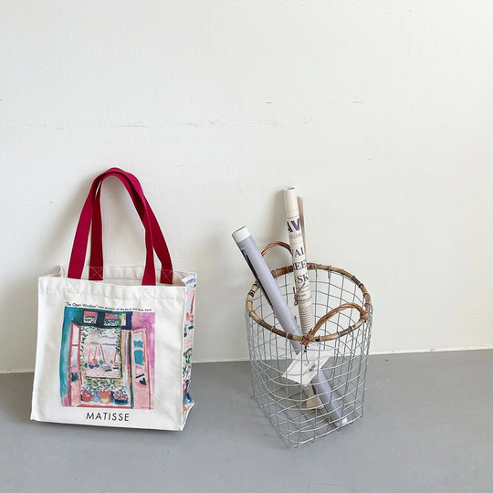 Painting Art Tote Bag|Matisse Bag|Floral Aesthetic Bag|Teacher Life Bag|Canvas Bag|Art Bag|Bridesmaid Bags|Reusable Bag