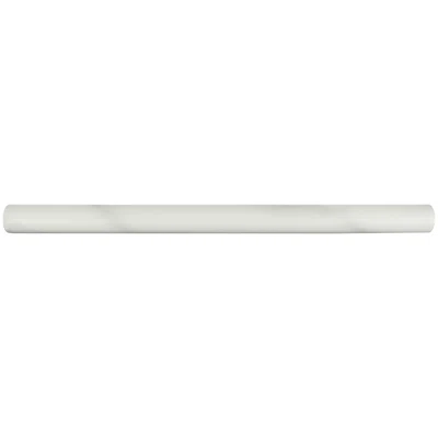 12" x 0.75" Resin Pencil Liner Tile Trim in Greecian White
